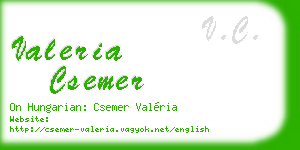 valeria csemer business card