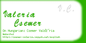 valeria csemer business card